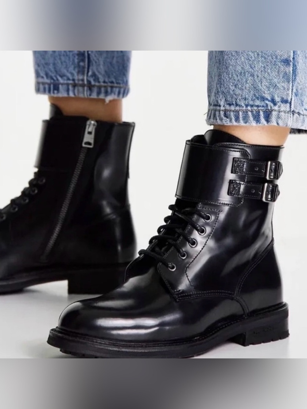 AllSaints Brigade Leather Boots